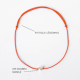 Red string with 925 silver heart - GG UNIQUE
