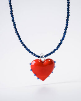 Crystal Necklace with Glass Heart - GG UNIQUE