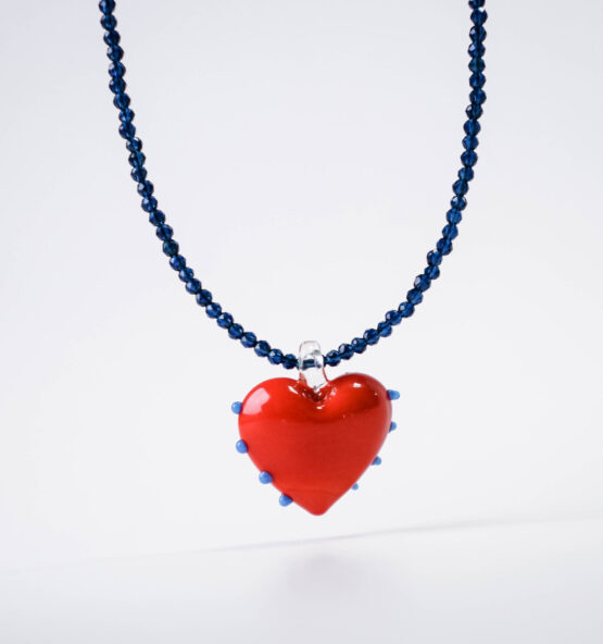 Crystal Necklace with Glass Heart - GG UNIQUE