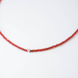 Red Zircon Necklace with 925 Silver Heart - GG UNIQUE