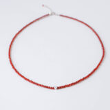 Red Zircon Necklace with 925 Silver Heart - GG UNIQUE