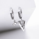 Heart and Zircon Hoop Earrings - GG UNIQUE