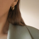 Gold plated hoop earrings with removable star pendant - GG UNIQUE