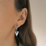 Heart and Zircon Hoop Earrings - GG UNIQUE