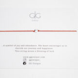 Red string with 925 silver heart - GG UNIQUE