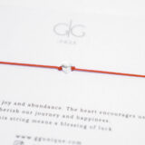 Red string with 925 silver heart - GG UNIQUE