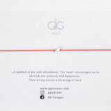 Red string with 925 silver heart - GG UNIQUE