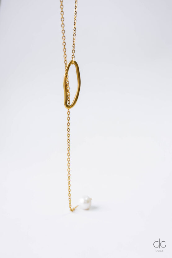 Long gold-plated stainless steel necklace - GG UNIQUE