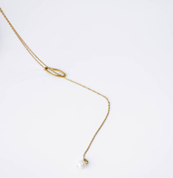 Long gold-plated stainless steel necklace - GG UNIQUE