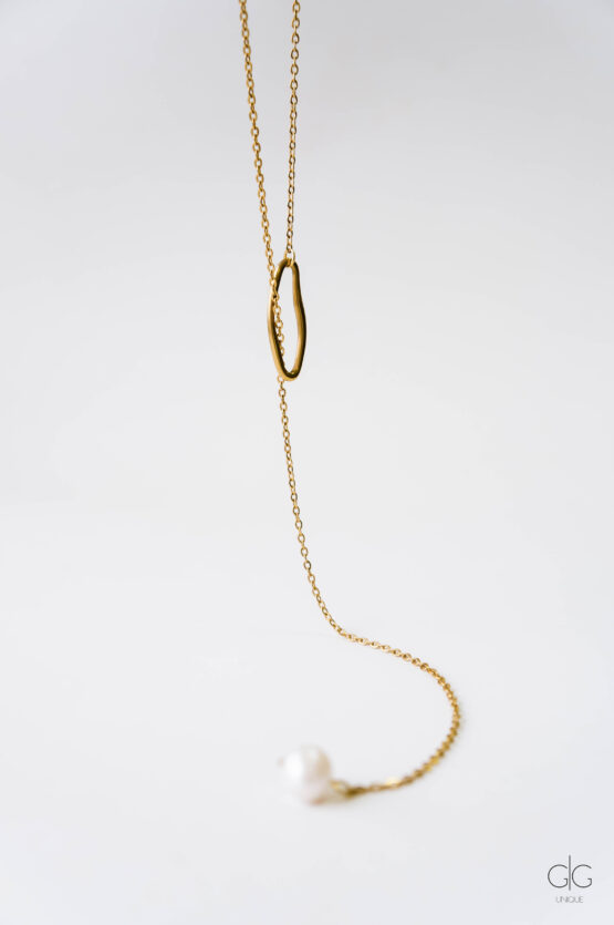 Long gold-plated stainless steel necklace - GG UNIQUE