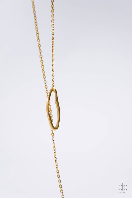 Long gold-plated stainless steel necklace - GG UNIQUE