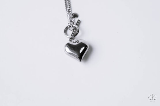 Stainless Steel Necklace with Big Heart - GG UNIQUE