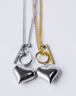Stainless Steel Necklace with Big Heart - GG UNIQUE