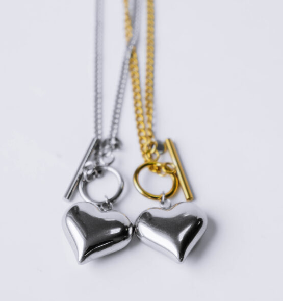 Stainless Steel Necklace with Big Heart - GG UNIQUE