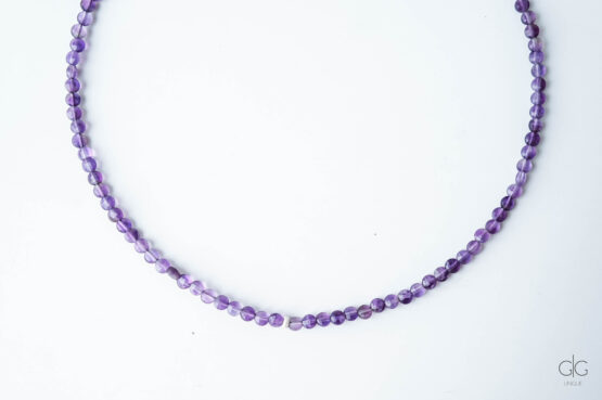 Amethyst stone necklace with 925 silver - GG UNIQUE