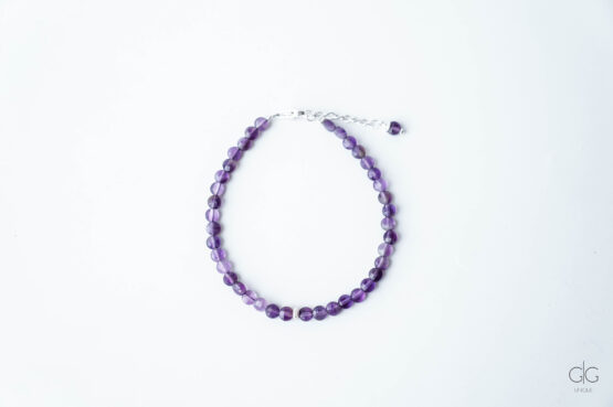 Amethyst stone bracelet with 925 silver - GG UNIQUE