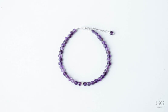 Amethyst stone bracelet with 925 silver - GG UNIQUE