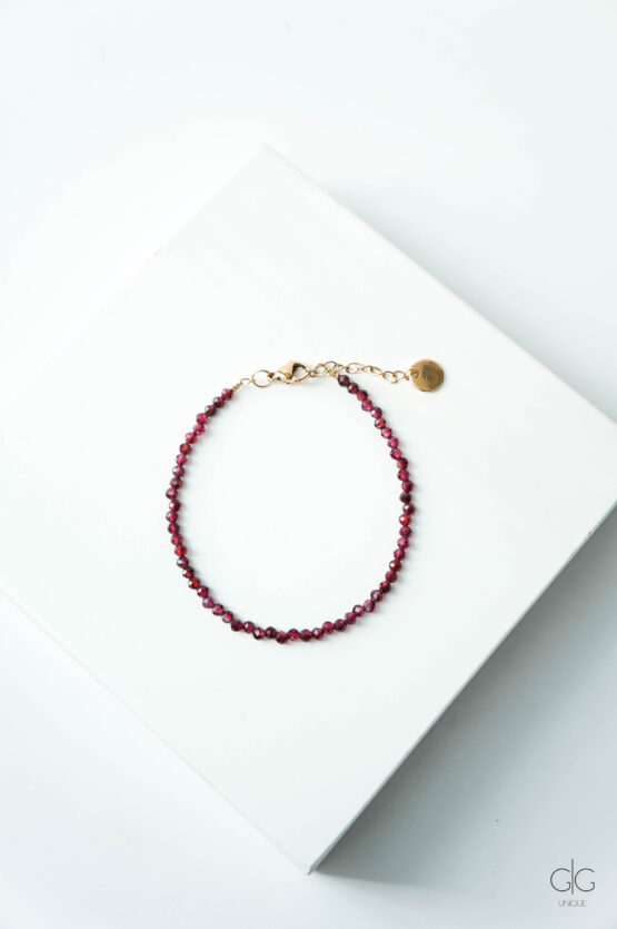 Garnet stone bracelet - GG UNIQUE