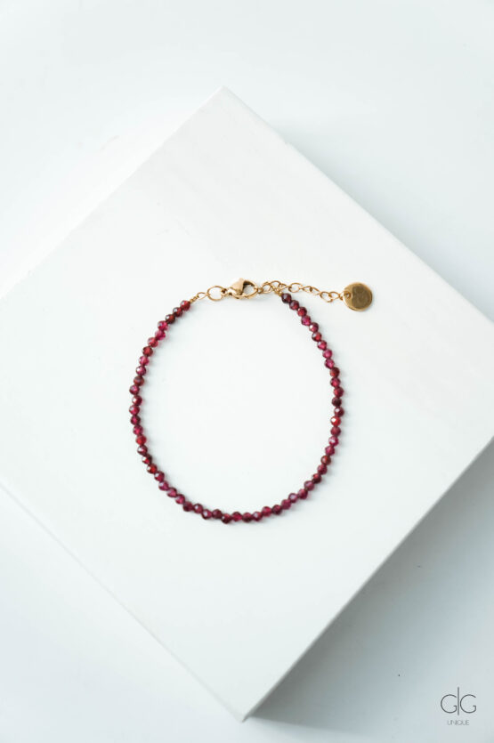 Garnet stone bracelet - GG UNIQUE