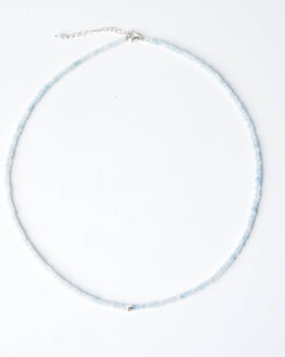aquamarine stone necklace with 925 silver - GG UNIQUE