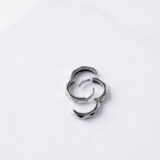 Unisex 925 rhodium silver hoop earrings - GG UNIQUE