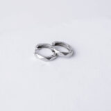 Unisex 925 rhodium silver hoop earrings - GG UNIQUE