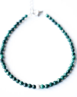 Malachite stone bracelet with 925 silver - GG UNIQUE