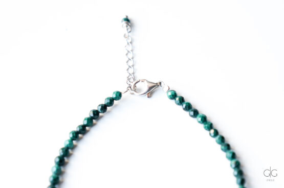 Malachite stone bracelet with 925 silver - GG UNIQUE