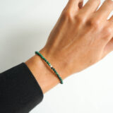 Malachite stone bracelet with 925 silver - GG UNIQUE
