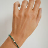 Malachite stone bracelet with 925 silver - GG UNIQUE