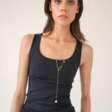 Long gold-plated stainless steel necklace - GG UNIQUE