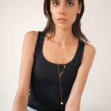 Long gold-plated stainless steel necklace - GG UNIQUE