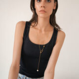 Long gold-plated stainless steel necklace - GG UNIQUE