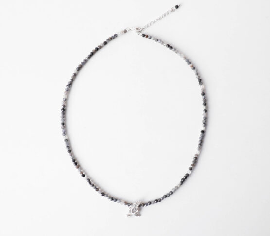 Tanzanite stone necklace with 925 silver bird pendant - GG UNIQUE