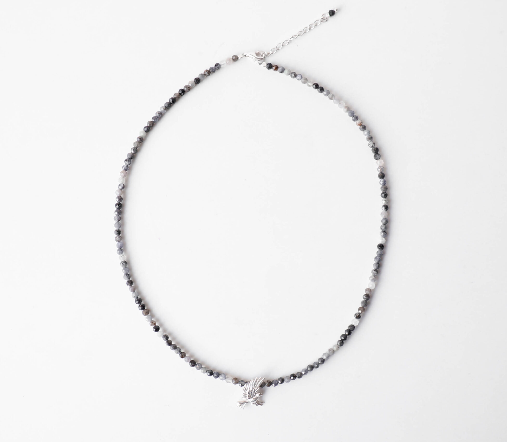 Tanzanite stone necklace with 925 silver bird pendant - GG UNIQUE