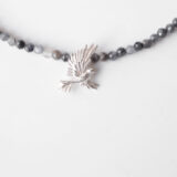 Tanzanite stone necklace with 925 silver bird pendant - GG UNIQUE