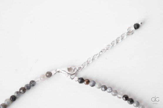 Tanzanite stone necklace with 925 silver bird pendant - GG UNIQUE