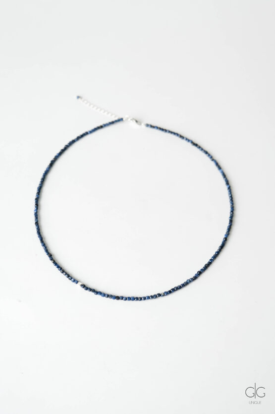 Lazurite stone necklace with 925 silver - GG UNIQUE