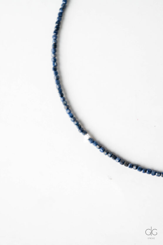 Lazurite stone necklace with 925 silver - GG UNIQUE