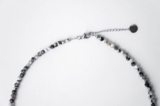 Agate stone necklace with a freshwater pearl - GG UNIQUE