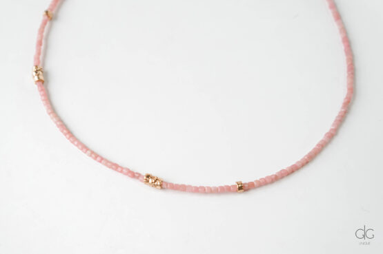 Pink Opal Stone Necklace - GG UNIQUE