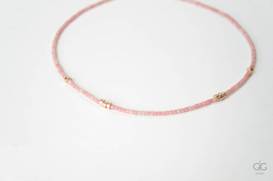 Pink Opal Stone Necklace - GG UNIQUE