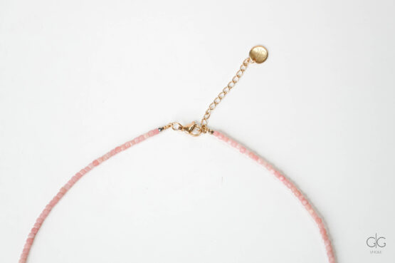 Pink Opal Stone Necklace - GG UNIQUE