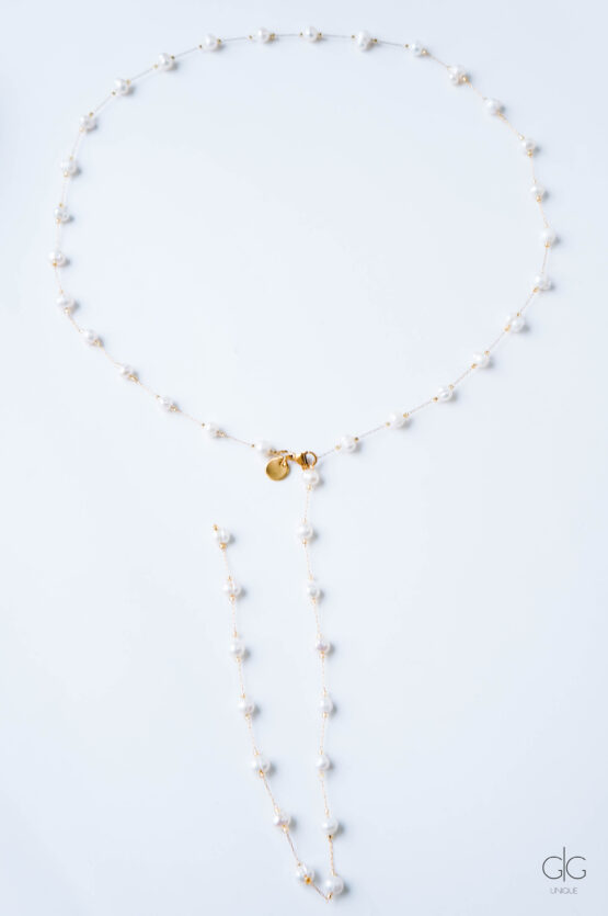 Long Freshwater Pearl Chain necklace - GG UNIQUE