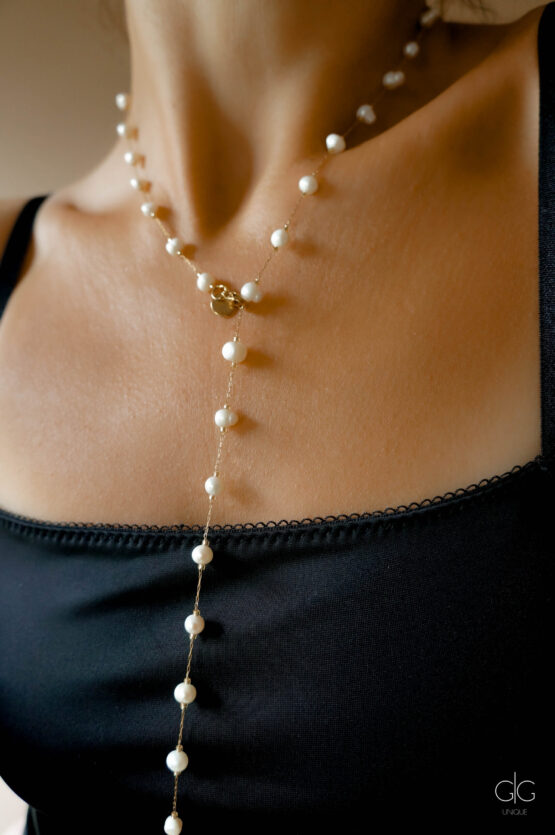 Long Freshwater Pearl Chain necklace - GG UNIQUE