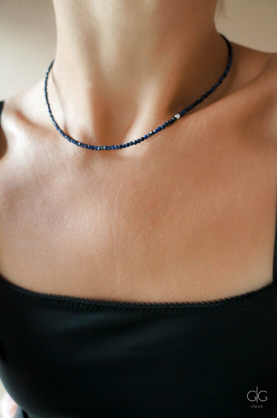 Lazurite stone necklace with 925 silver - GG UNIQUE