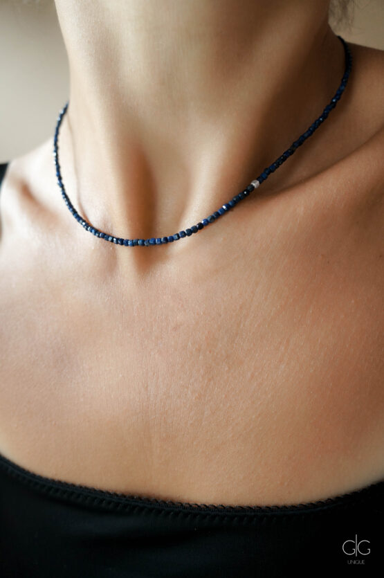 Lazurite stone necklace with 925 silver - GG UNIQUE