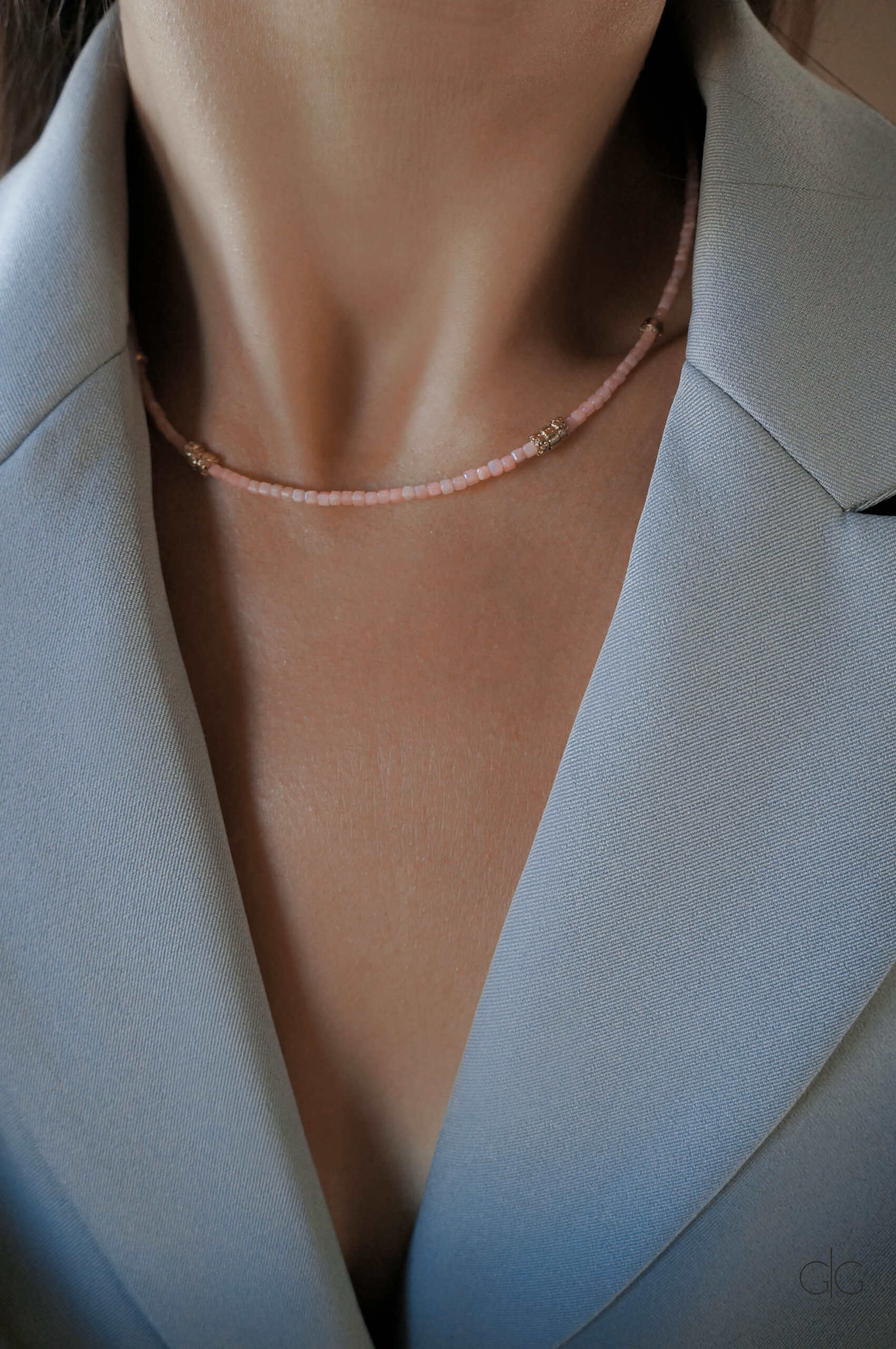 Pink Opal Stone Necklace - GG UNIQUE