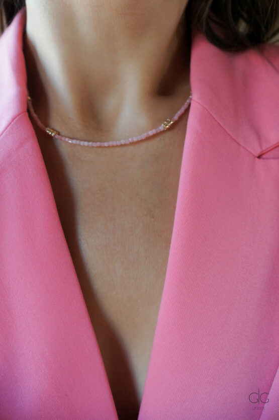 Pink Opal Stone Necklace - GG UNIQUE