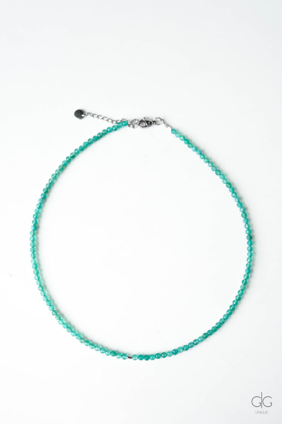 Green Agate Stone Necklace - GG UNIQUE